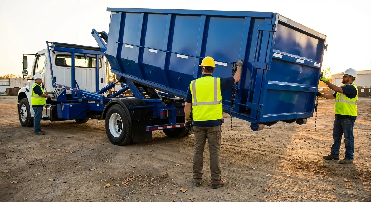 Commercial debris containment dumpster in Fort Worth, TX